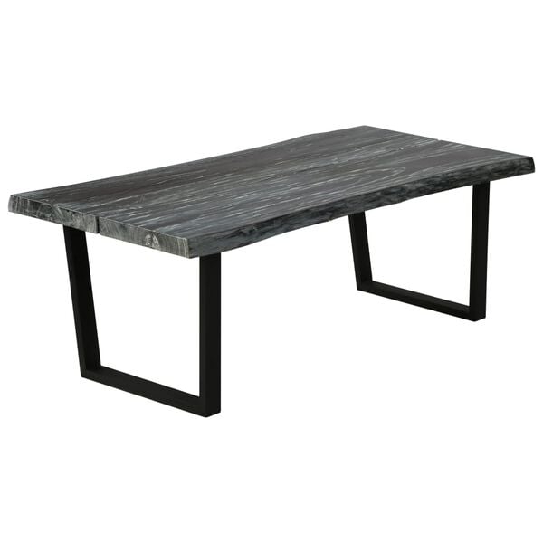 vidaXL Couchtisch Massivholz Mindi 102x56x41 cm Grau