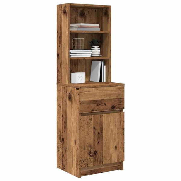 vidaXL Nachttisch Altholz-Optik 39x35x125 cm Holzwerkstoff