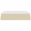 vidaXL Ottoman-Bett mit Matratzen Creme 200x200 cm Stoff