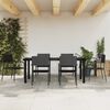 vidaXL 7-tlg. Garten-Essgruppe Schwarz Poly Rattan und Stahl