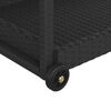vidaXL Barwagen Schwarz 100x45x83 cm Poly Rattan