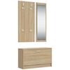 vidaXL 3-in-1 Schuhschrank-Set Sonoma-Eiche Holzwerkstoff