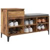 vidaXL Schuhschrank mit Regal Altholz 102 x 36 x 60 cm Holzwerkstoff