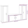 vidaXL 3-tlg. TV-Schrank-Set R&auml;uchereiche Holzwerkstoff