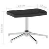 vidaXL Relaxsessel mit Hocker Schwarz Samt und PVC