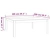 vidaXL Couchtisch Wei&szlig; 100x100x40 cm Massivholz Kiefer