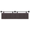 vidaXL H&auml;ngevorderseite Wandmontiert Dunkelbraun 190 x 55 x 5 cm Stoff