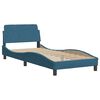 vidaXL Bett mit Matratze "Dover" Blau 90x190 cm Samt