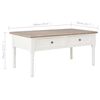 vidaXL Couchtisch Wei&szlig; 100&times;55&times;45 cm Holz