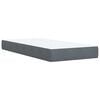 vidaXL Boxspringbett mit Matratze Dunkelgrau 90x200 cm Samt