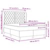 vidaXL Boxspringbett mit Matratze Hellgrau 200 x 140 cm Polyester