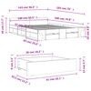 vidaXL Bettgestell mit Schubladen Schwarz 140x190 cm Holzwerkstoff