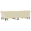 vidaXL Tagesbett Ausziehbar Creme 90x200 cm Kunstleder