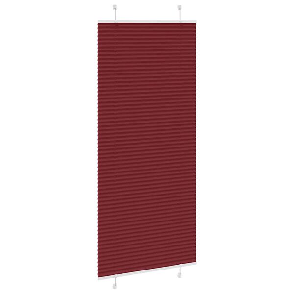 vidaXL Plissee Bordeauxrot 85x200 cm Stoffbreite 84,4 cm Polyester