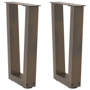 vidaXL Couchtischbeine V-Form 2 St&uuml;ck Naturstahl 38x(42-43,3) cm Stahl