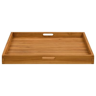 vidaXL Serviertablett 70x70 cm Massivholz Teak