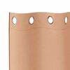 vidaXL Verdunkelungs-Vorh&auml;nge mit Ringen 2 pcs Hellbraun 175 x 140 cm
