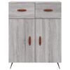 vidaXL Highboard Grau Sonoma 69,5x34x180 cm Holzwerkstoff