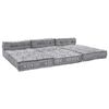 vidaXL Modulares Sofa 4 pcs Hellgrau Stoff