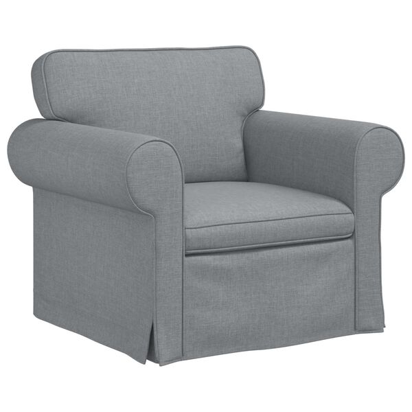 vidaXL Sofa 60cm Hellgrau Metall
