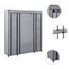 vidaXL Stoffschrank mit F&auml;chern Kleiderstangen Grau 150x45x176cm