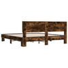 vidaXL Bettgestell R&auml;uchereiche 200x200 cm Holzwerkstoff und Metall
