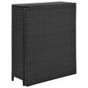 vidaXL 5-tlg. Garten-Essgruppe Klappbar Poly Rattan Schwarz
