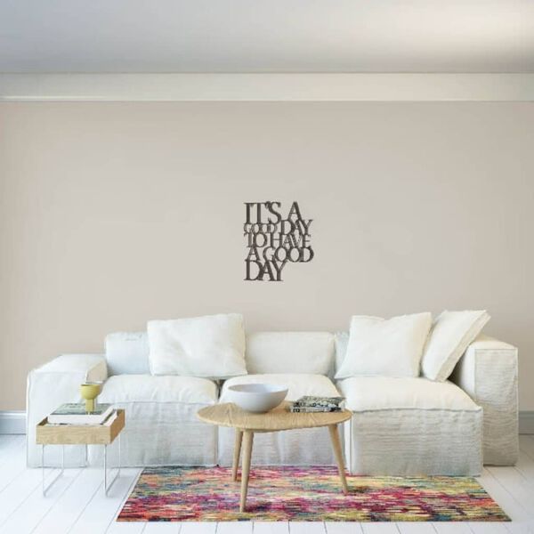 Homemania Wanddekoration Worte 61x70 cm Stahl Schwarz