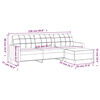 vidaXL 3-Sitzer-Sofa mit Hocker Hellgelb 210 cm Stoff