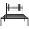 vidaXL Bettgestell mit Kopfteil Metall Schwarz 90x200 cm
