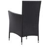 vidaXL 5-tlg. Garten-Essgruppe Poly Rattan Schwarz