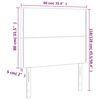 vidaXL LED Kopfteil Schwarz 90x5x118/128 cm Samt