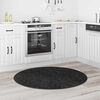 vidaXL Anti-Rutsch Shaggy Teppich Dunkelgrau 120 x 120 cm PP