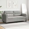 vidaXL 2-Sitzer-Sofa Hellgrau 140 cm Mikrofasergewebe