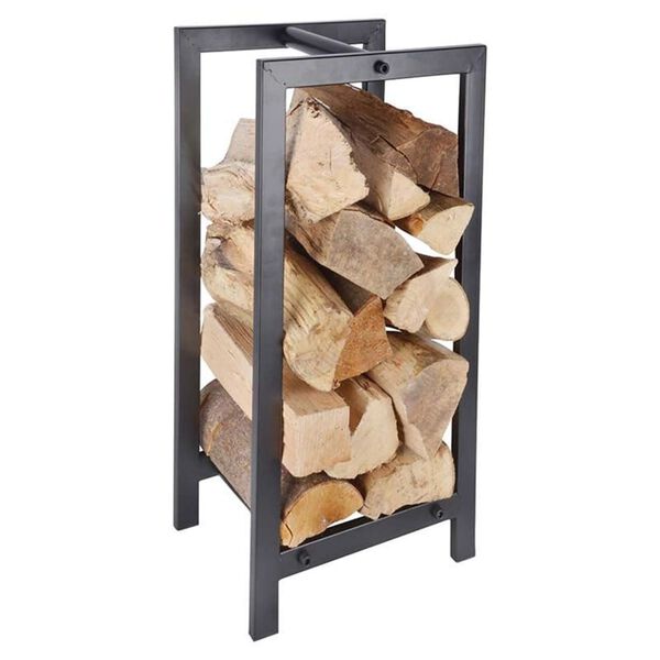 Esschert Design Holzregal und Kaminholzst&auml;nder Schwarz
