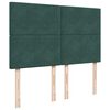 vidaXL Boxspringbett mit Matratze Dunkelgr&uuml;n 140x190 cm Samt