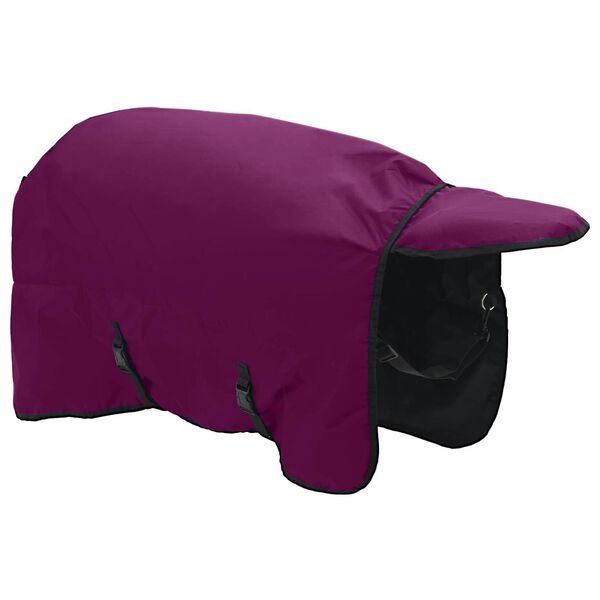 vidaXL Pferdedecke Dunkelgr&uuml;n und Schwarz 75 cm Polyester