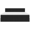 vidaXL Bett mit Stauraum und LED Schwarz 180 x 200 cm Samt