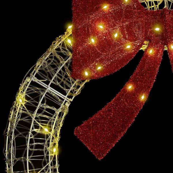 vidaXL Kranz mit 150 LEDs Warmweiß 120 cm Acryl