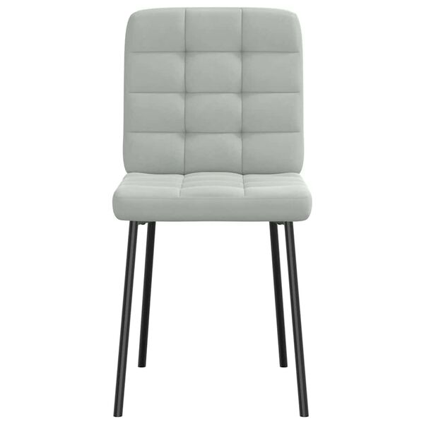 vidaXL Esszimmerstühle 2 Stk. Hellgrau Samt