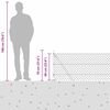 vidaXL Zaunpfosten Grau 10 x 0,6 m (40 x 40 mm Maschen) Stahl und PVC