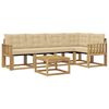 vidaXL Outdoor-Sofagarnitur 6 stk. Wei&szlig; und Beige