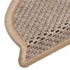 vidaXL Stufenmatten Selbstklebend Sisal-Optik 30 Stk. 56x17x3 cm