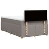 vidaXL Boxspringbett mit Matratze Taupe 120x200 cm Stoff