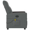 vidaXL Massage-Relaxsessel, Stoff, Dunkelgrau