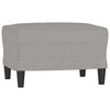vidaXL Sessel mit Hocker Hellgrau 60 cm Stoff