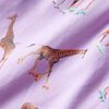 Kinderkleid mit R&uuml;schen&auml;rmeln und Taillenband Lila 140