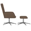 vidaXL Relaxsessel mit Hocker Braun Stoff