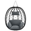 vidaXL H&auml;ngendes Ei-Stuhl Anthrazit 91.5 x 60 x 110 cm Poly-Rattan