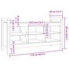 vidaXL Flurbank Wei&szlig; 110x40x60 cm Massivholz Kiefer